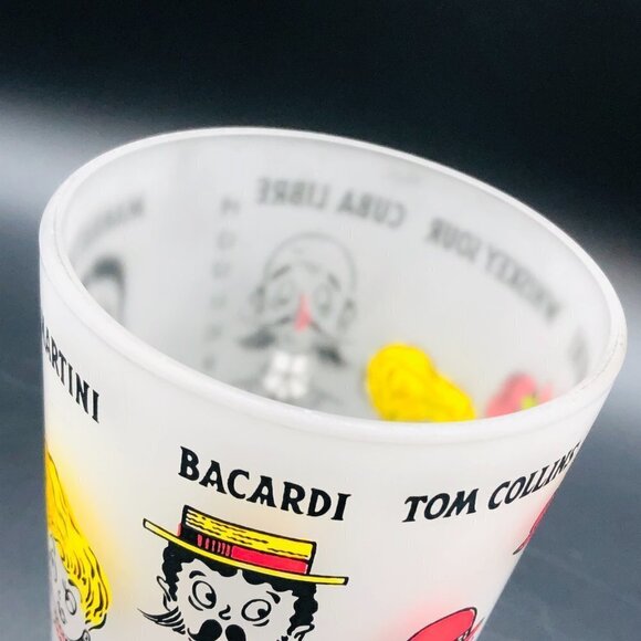 Gay Fad Nineties Family Portraits Frosted Mixing Cocktail Shaker Vintage Barware - Picture 5 of 10